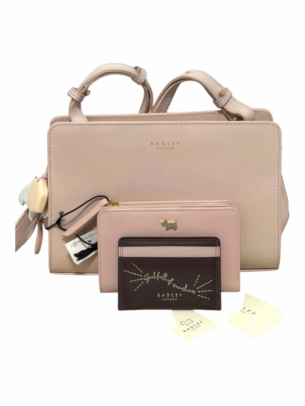 Radley London Liverpool Street Zip Top Pink Crossbody, Wallet & Card Holder